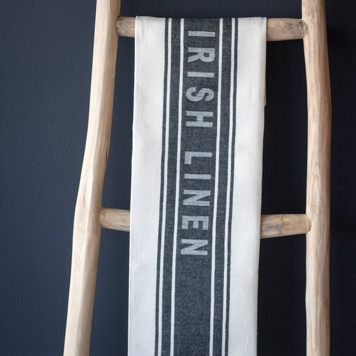 Black Irish Linen Tea Towel