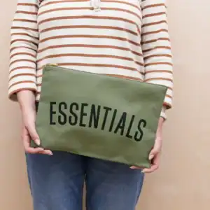 Essentials – Olive Green Extra Large Pouch 2