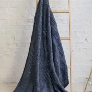 Denim Blue Patchwork Blanket