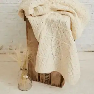 Cream Patchwork Blanket