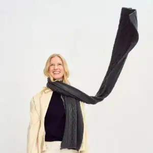 Grey Merino Scarf