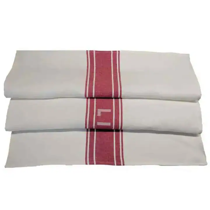 Red Irish Linen Tea Towel - Image 2