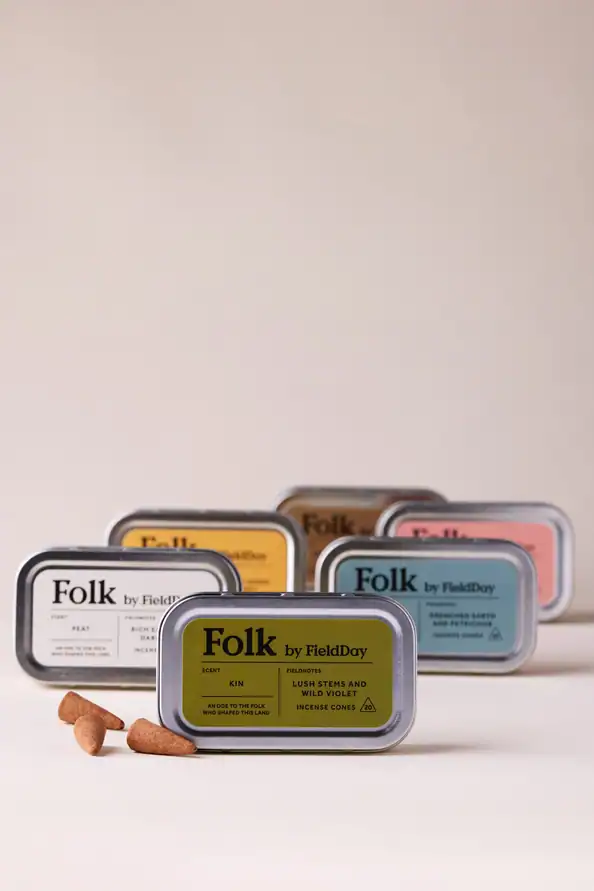 FieldDay Wander Folk Tin of Incense Cones - Image 4