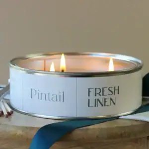 Pintail Fresh Linen Triple Wick Candle