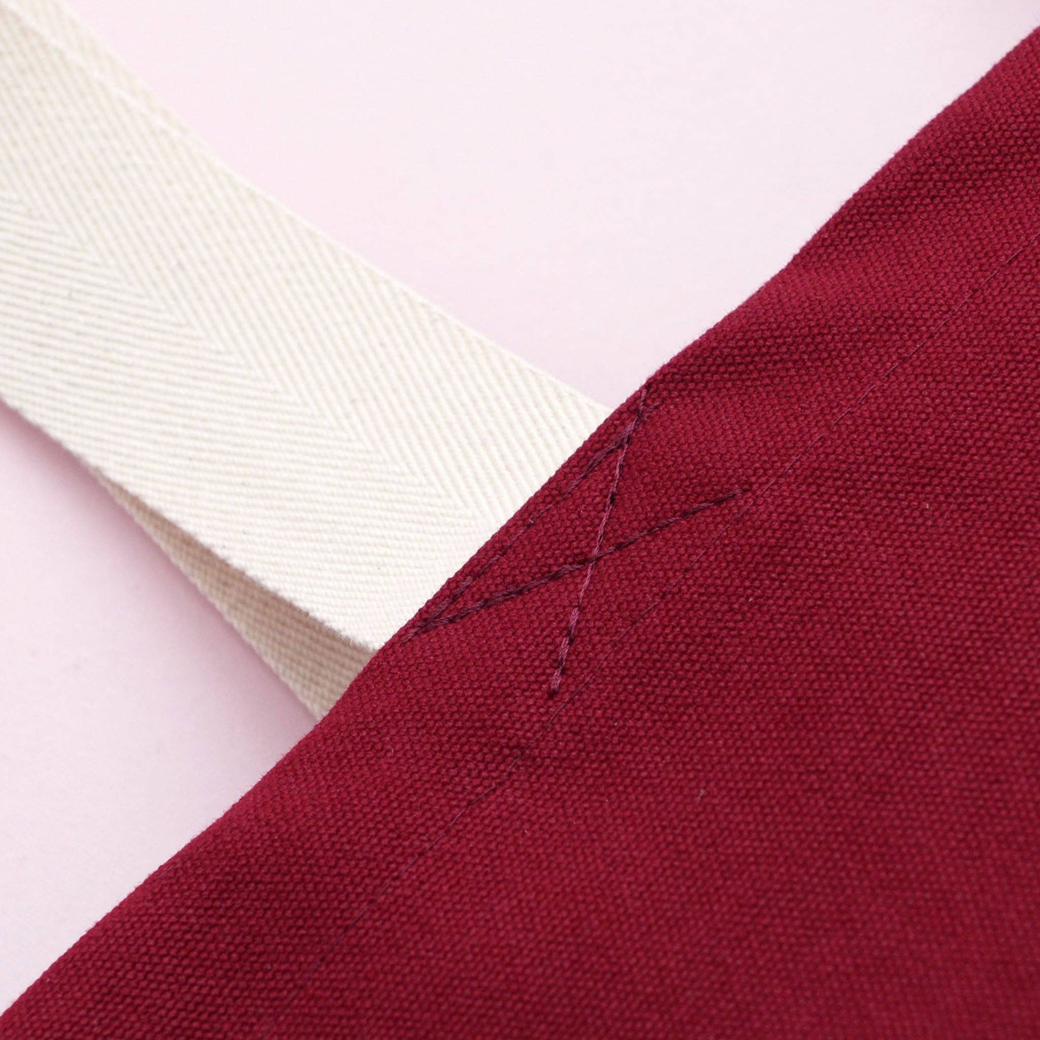 Very Merry - Burgundy Canvas Tote Bag - Image 6