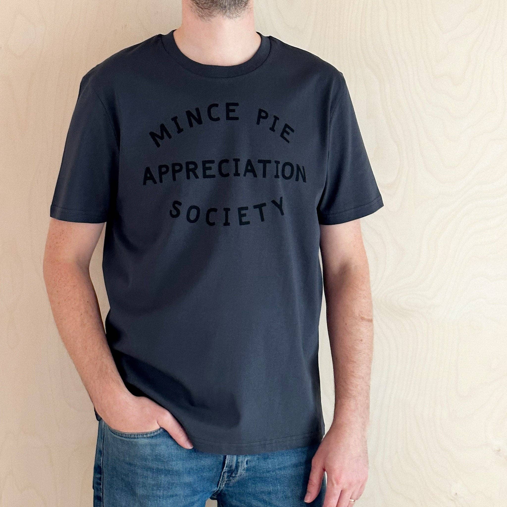 Mince Pie Appreciation Society Unisex T-Shirt - Charcoal: Small - Image 3
