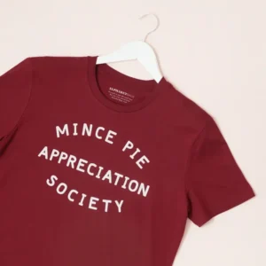 Mince Pie Appreciation Society Unisex T-Shirt - Burgundy: XL