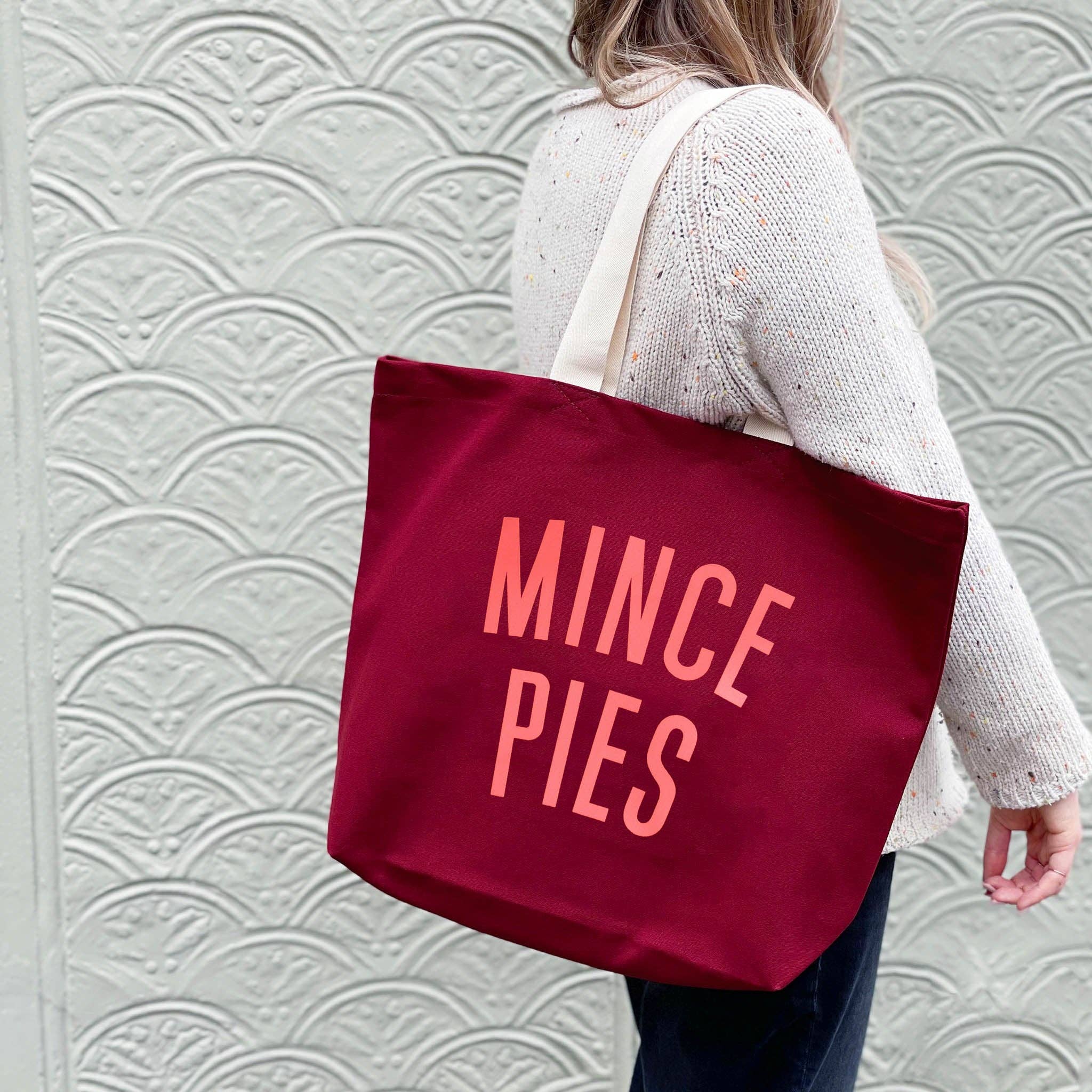 Mince Pies - Burgundy Tote Bag - Image 6