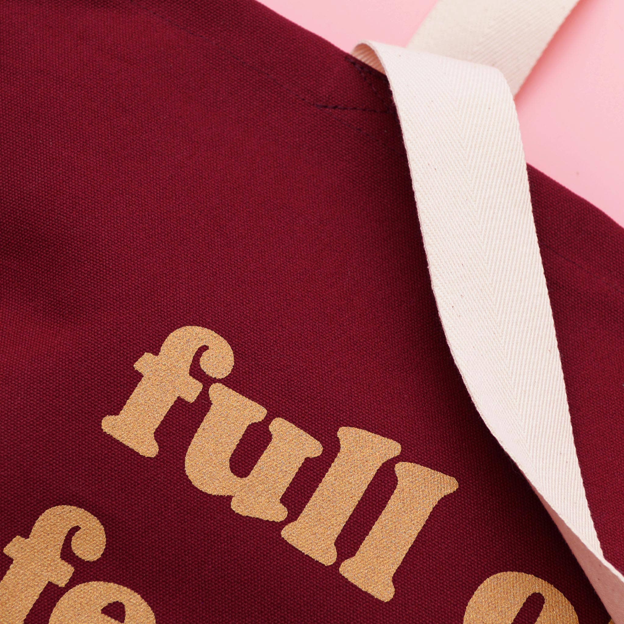 Full of Festive Cheer - Burgundy Tote Bag - Image 5