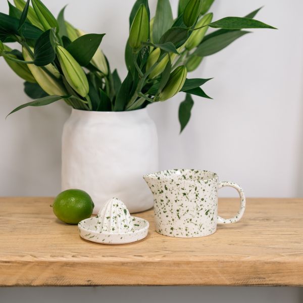 Green Splatter Ceramic Juicer - Image 2