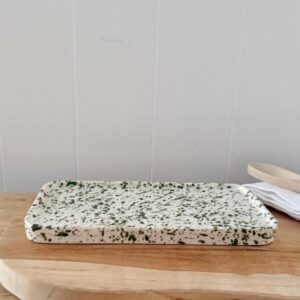Green Splatter Ceramic Tray