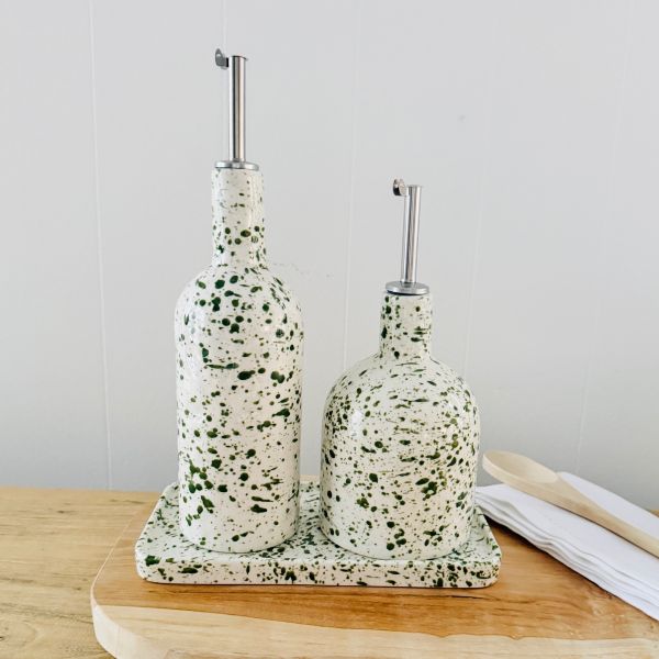 Green Splatter Ceramic Tray - Image 3